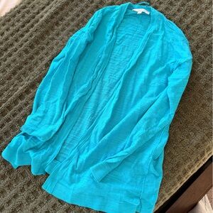 LOFT Teal Open Cardigan